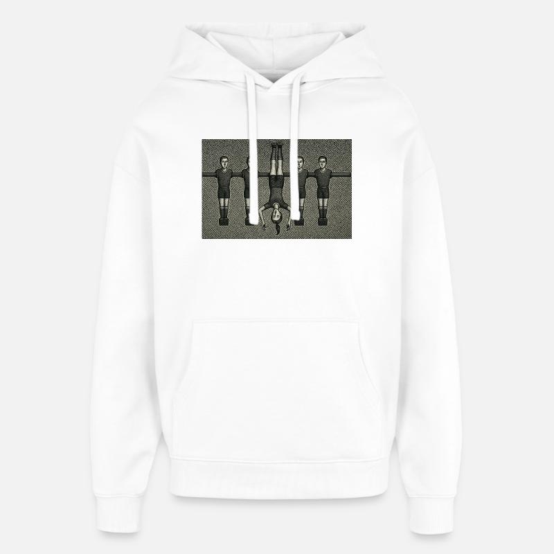 Équilibre sur la symétrie du faisceau - Sweat à capuche unisexe Stanley/Stella Oversized - blanc