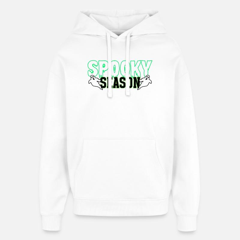 Illustration de fantômes de saison effrayante - Sweat à capuche unisexe Stanley/Stella Oversized - blanc