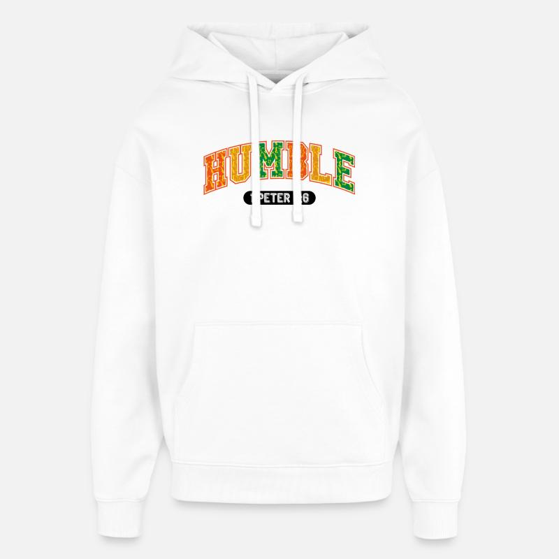 Die Botschaft der Demut 1Petrus 5,6 - Oversized Unisex Hoodie von Stanley/Stella - Weiß