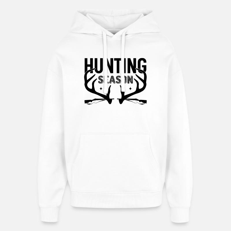 Saison de chasse - Sweat à capuche unisexe Stanley/Stella Oversized - blanc