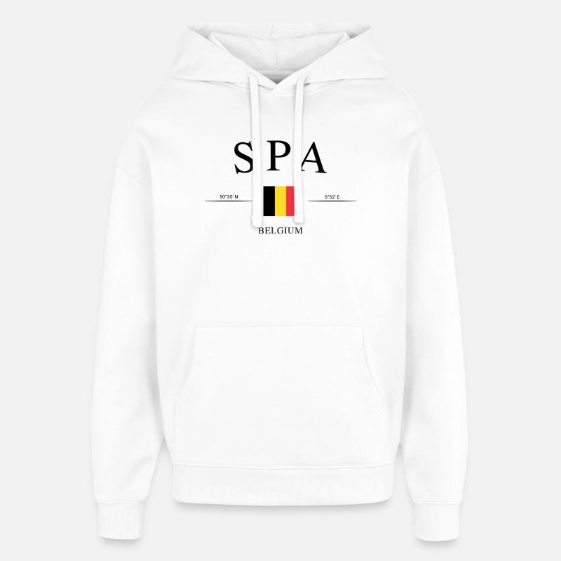 Spa Belgien – Urlaub Souvenir & Geschenk - Oversized Unisex Hoodie von Stanley/Stella - Weiß