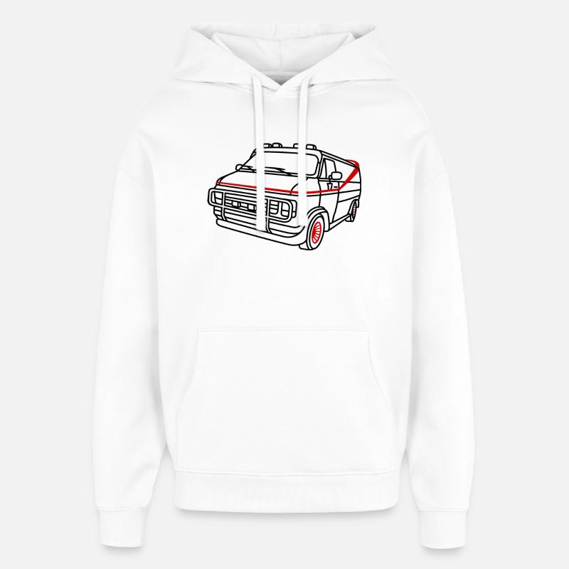 GMC Vandura : A-Team culte et rétro - Sweat à capuche unisexe Stanley/Stella Oversized - blanc