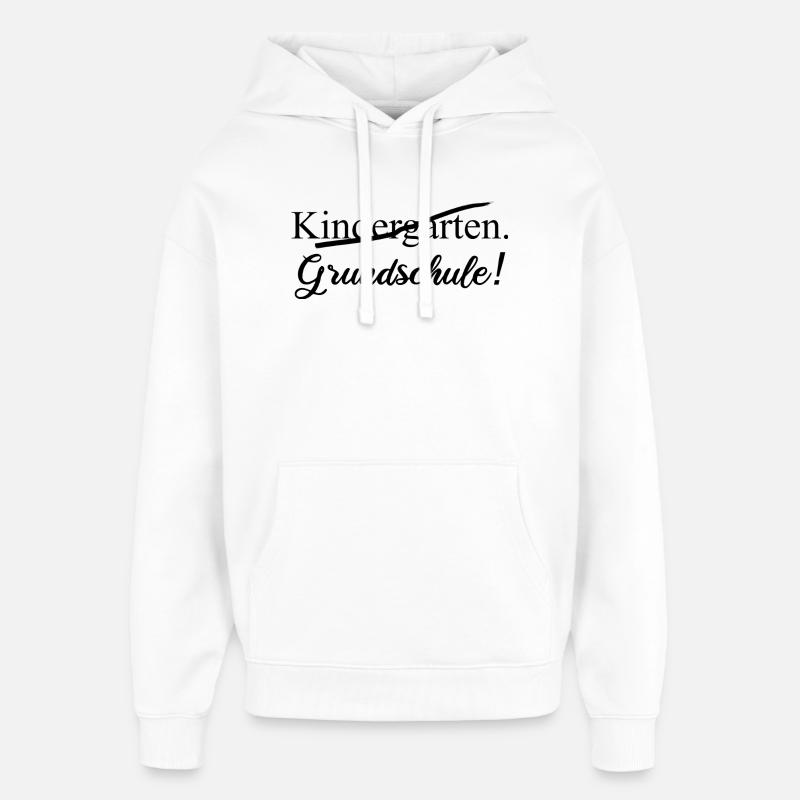 Maternelle - École primaire - Sweat à capuche unisexe Stanley/Stella Oversized - blanc