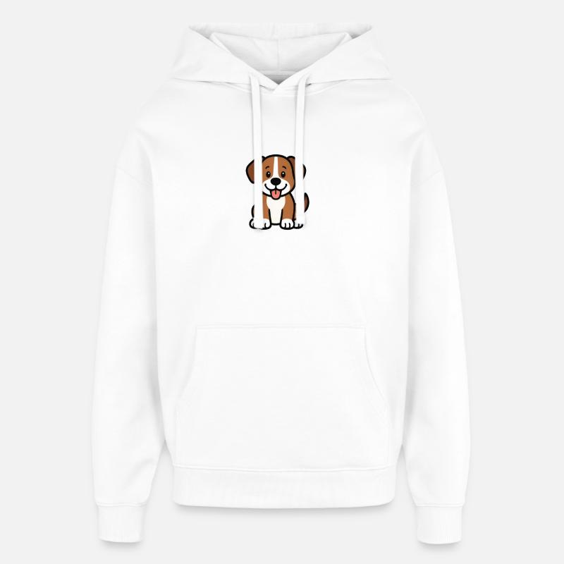 Chien - Sweat à capuche unisexe Stanley/Stella Oversized - blanc