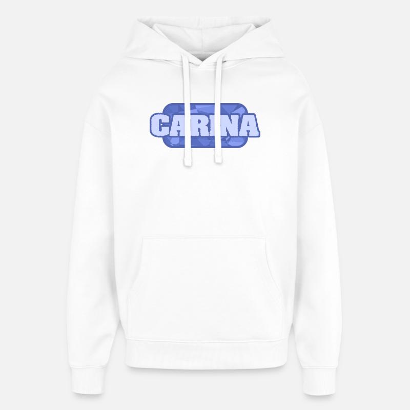 Nom : Carina - Sweat à capuche unisexe Stanley/Stella Oversized - blanc
