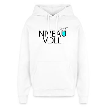 Niveau complet - Sweat à capuche unisexe Stanley/Stella Oversized - blanc - Devant - AI Model Female 172 light (172cm) & AI Model Male 185 light (185cm)
