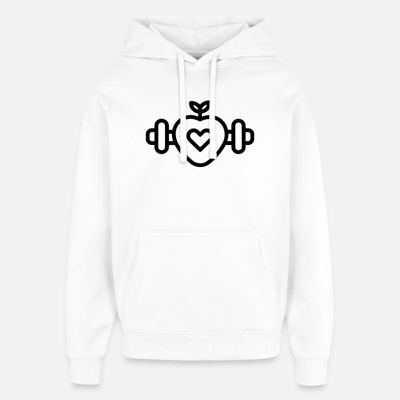 Mode de Vie Sain - Sweat à capuche unisexe Stanley/Stella Oversized - blanc