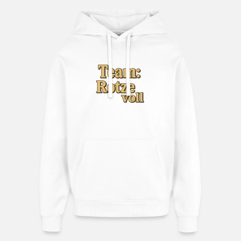 Lettrage complet Team Snot - Sweat à capuche unisexe Stanley/Stella Oversized - blanc