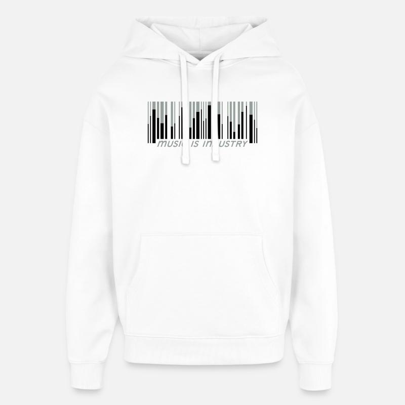 La musique, c’est l’industrie - Sweat à capuche unisexe Stanley/Stella Oversized - blanc