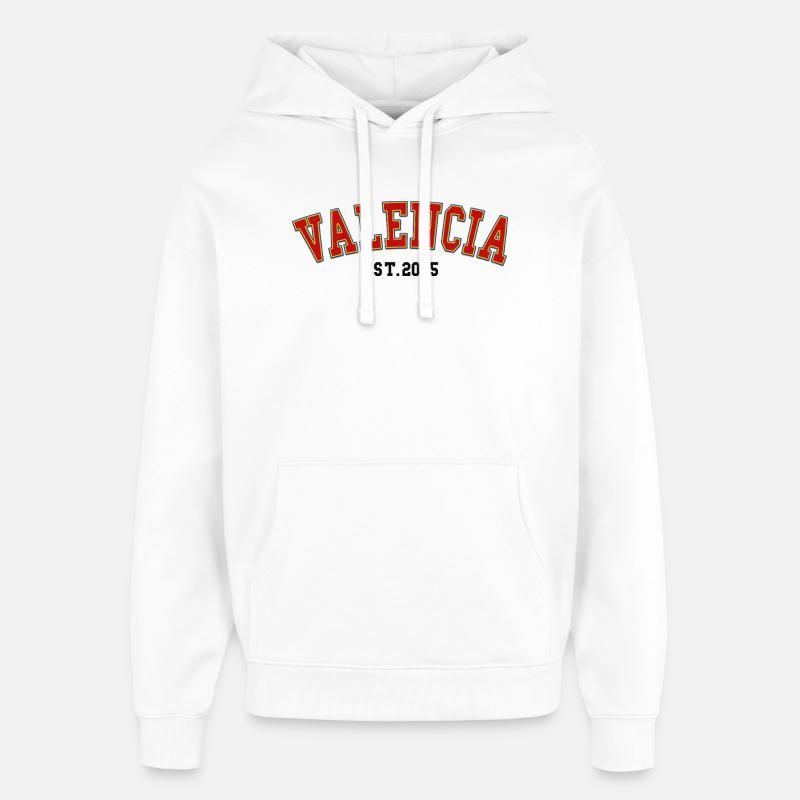 Valence Est.2005 - Sweat à capuche unisexe Stanley/Stella Oversized - blanc