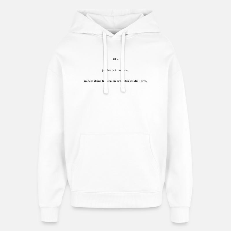 Bitte Design hochladen - Oversized Unisex Hoodie von Stanley/Stella - Weiß