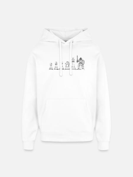 Spielfigur Brettspiel Evolution: Lustiges Design - Oversized Unisex Hoodie von Stanley/Stella - Weiß