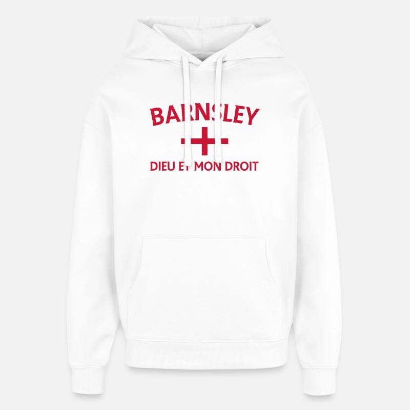 Drapeau Barnsley Devise Design - Sweat à capuche unisexe Stanley/Stella Oversized - blanc