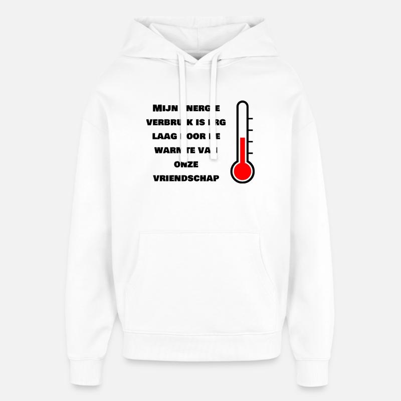 Faible consommation d’énergie grâce à l’amitié - Sweat à capuche unisexe Stanley/Stella Oversized - blanc