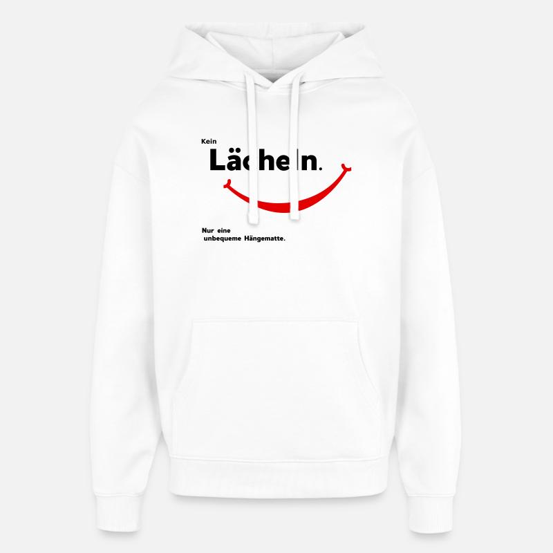 pas de sourire - Sweat à capuche unisexe Stanley/Stella Oversized - blanc