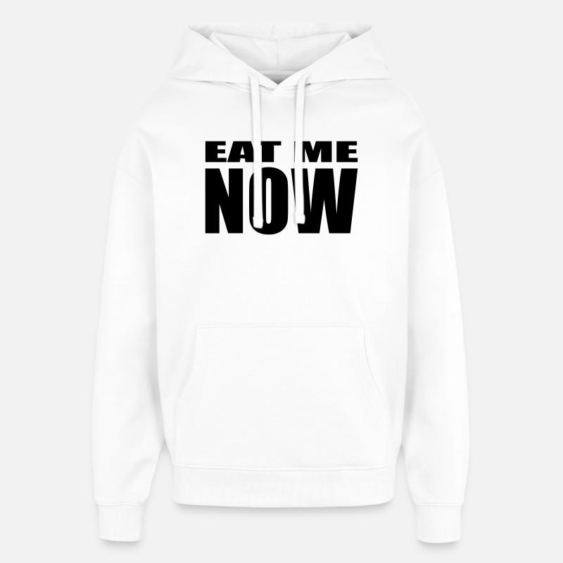 MANGE-MOI MAINTENANT - Sweat à capuche unisexe Stanley/Stella Oversized - blanc