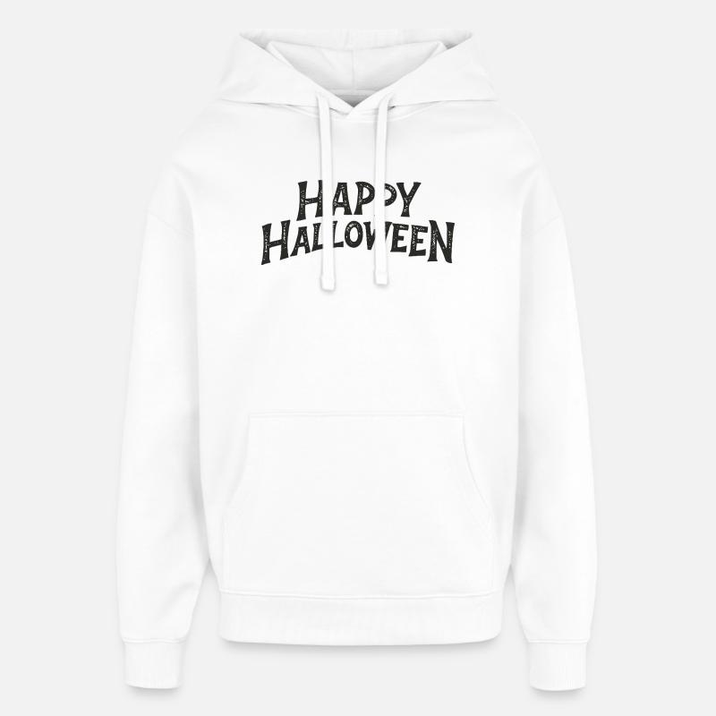 Halloween Joyeux Déchiré - Sweat à capuche unisexe Stanley/Stella Oversized - blanc
