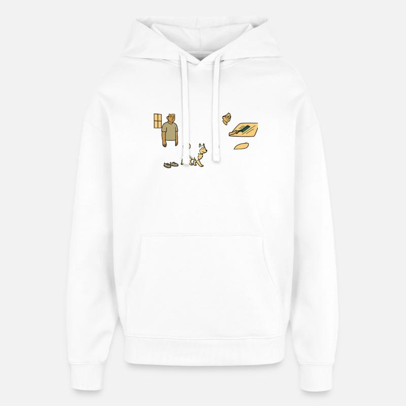 Heures - Sweat à capuche unisexe Stanley/Stella Oversized - blanc