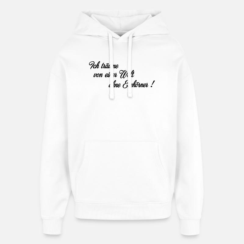 Un monde sans auditeurs - Sweat à capuche unisexe Stanley/Stella Oversized - blanc