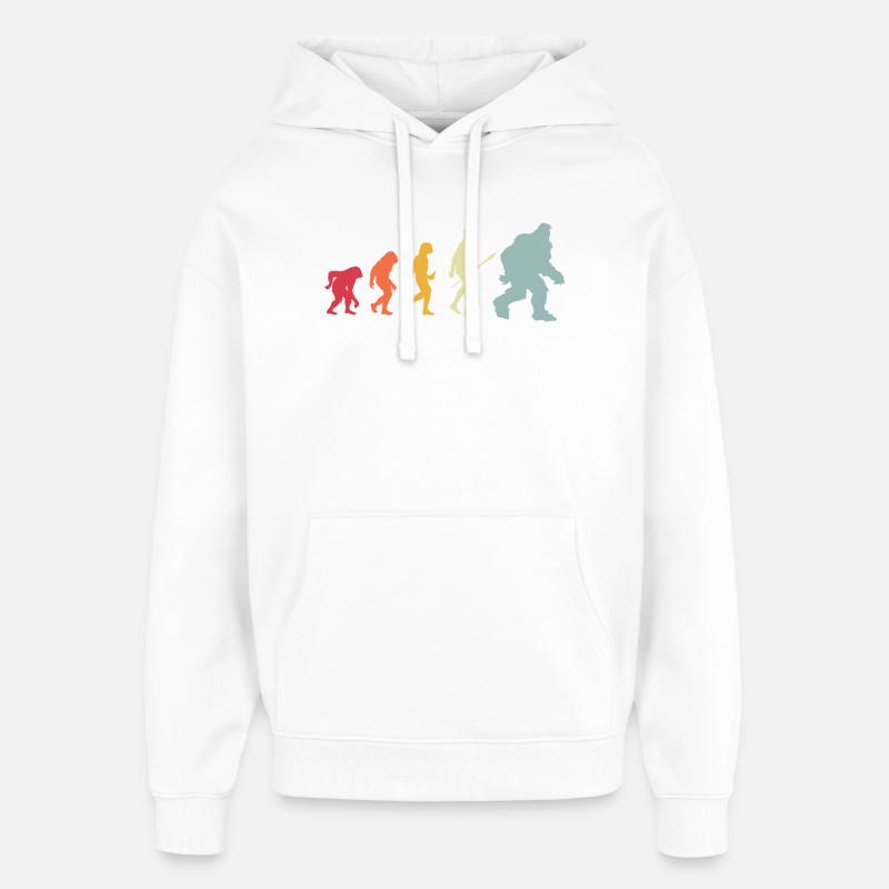 bigfoot_Evolution_4 - Sweat à capuche unisexe Stanley/Stella Oversized - blanc