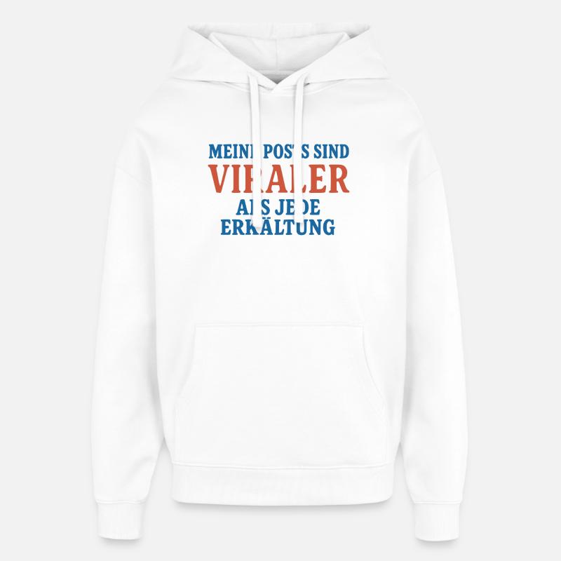 Publications virales - Sweat à capuche unisexe Stanley/Stella Oversized - blanc