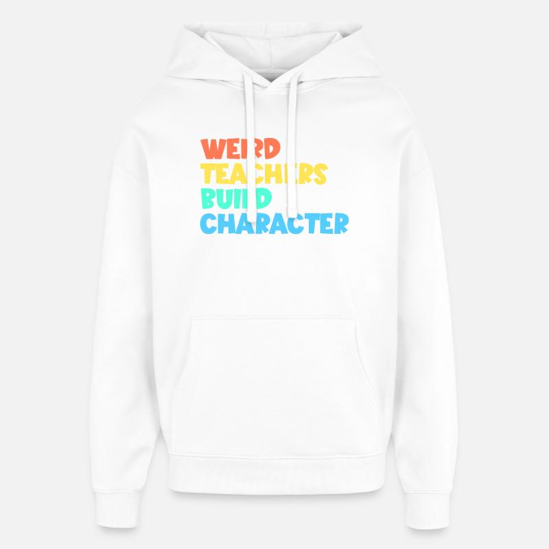 D’étranges enseignants forment le personnage - Sweat à capuche unisexe Stanley/Stella Oversized - blanc