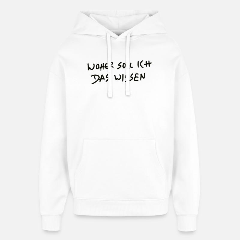 Where should I know Graffiti - Oversized Unisex Hoodie by Stanley/Stella - white