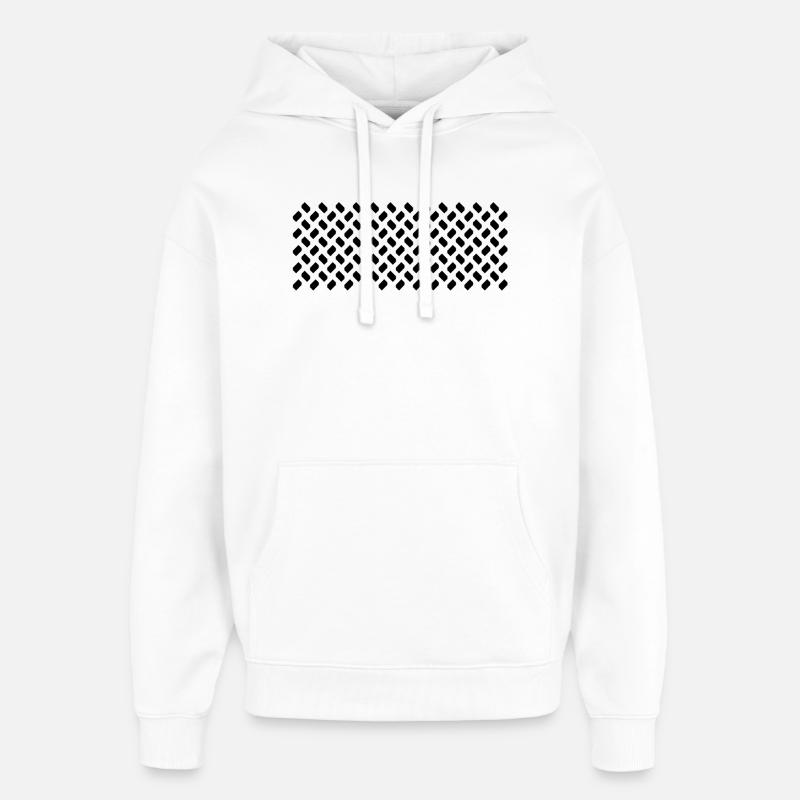 Muster aus Modulen im Rapport - Oversized Unisex Hoodie von Stanley/Stella - Weiß