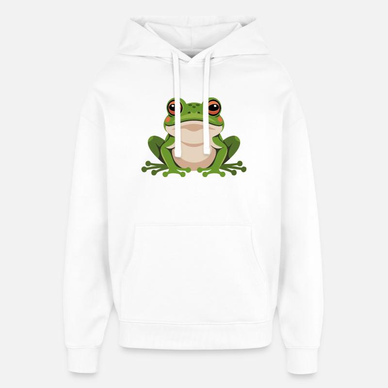 Grenouille - Sweat à capuche unisexe Stanley/Stella Oversized - blanc