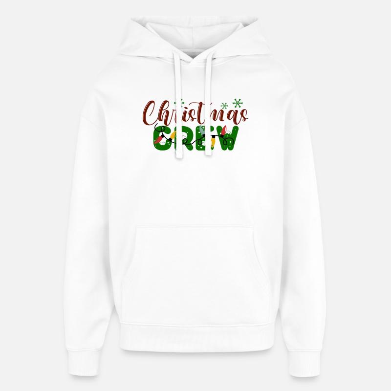Équipage de Noël motif de vacances - Sweat à capuche unisexe Stanley/Stella Oversized - blanc