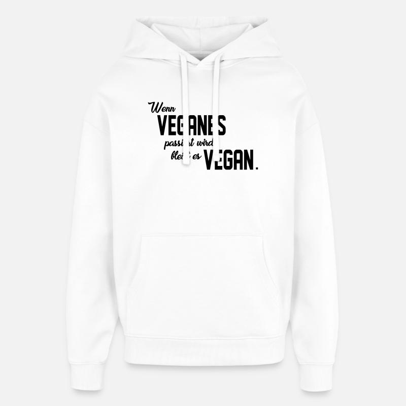 Les choses végétaliennes arrivent - Sweat à capuche unisexe Stanley/Stella Oversized - blanc