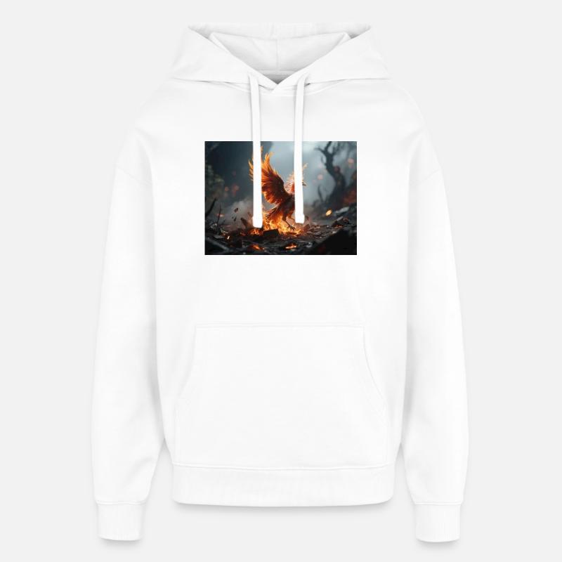 Feuerphönix Aufstieg - Oversized Unisex Hoodie von Stanley/Stella - Weiß