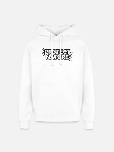 Protect Nature | Umweltschutz Statement Vektor - Oversized Unisex Hoodie von Stanley/Stella - Weiß