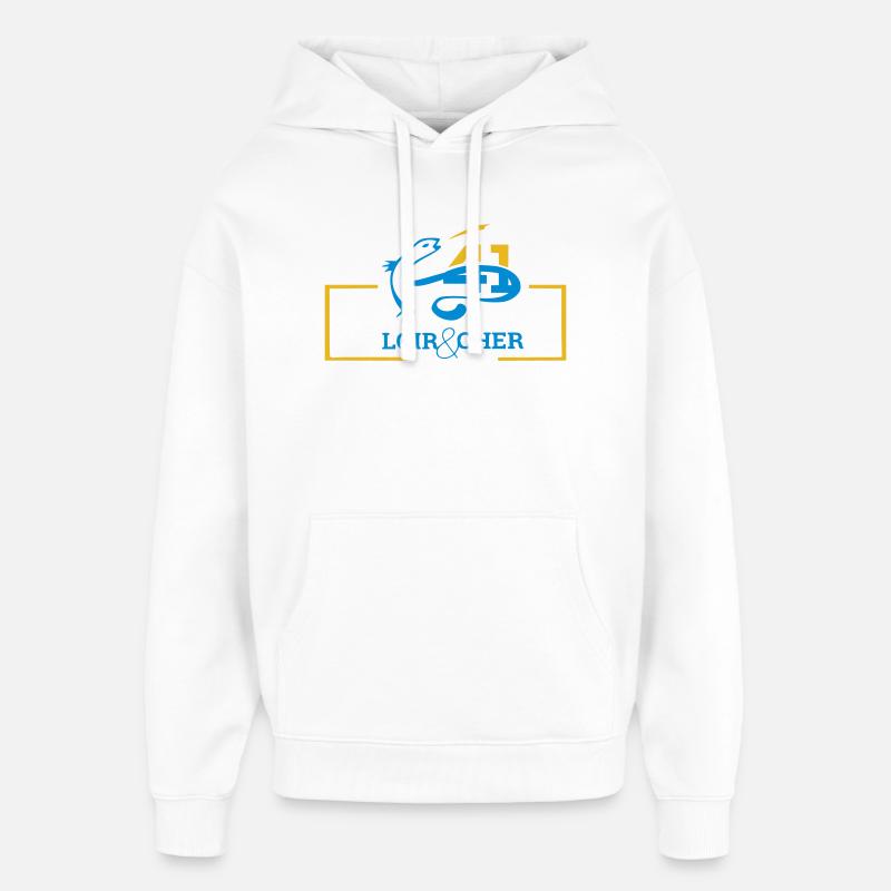 Salamandre Bleu 41 LoirCher Logo - Sweat à capuche unisexe Stanley/Stella Oversized - blanc