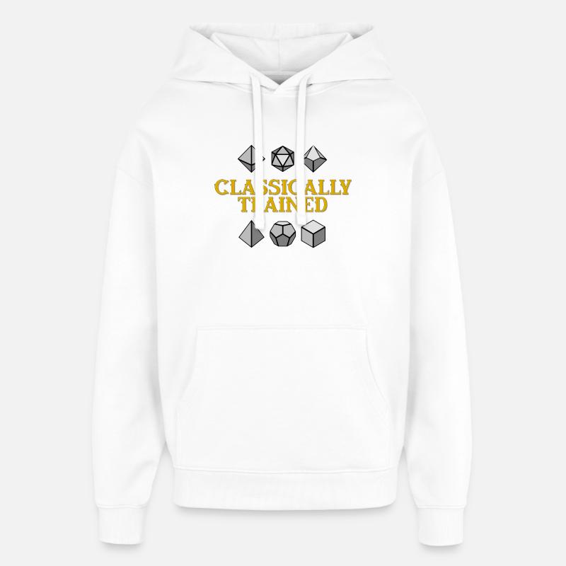 Dés géométriques de formation classique - Sweat à capuche unisexe Stanley/Stella Oversized - blanc