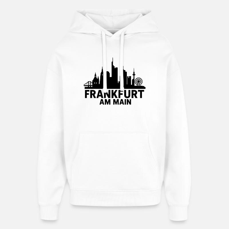 Frankfurt am Main Silhouette - Oversized Unisex Hoodie by Stanley/Stella - white