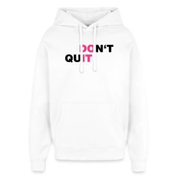 DO_IT - Oversized Unisex Hoodie by Stanley/Stella - white - Front - AI Model Female 172 light (172cm) & AI Model Male 185 light (185cm)