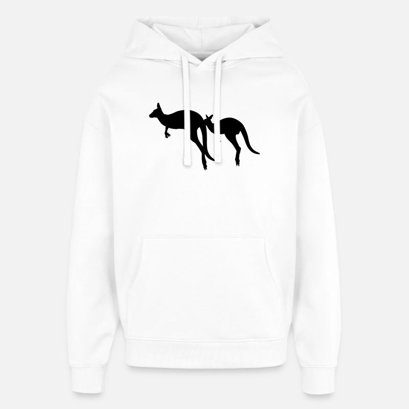 Kangourou - Sweat à capuche unisexe Stanley/Stella Oversized - blanc