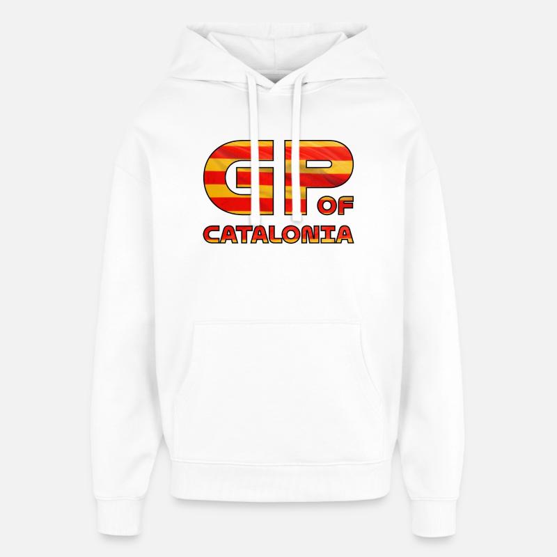 catalonia_gp - Stanley/Stella Oversized Bluza z kapturem unisex - biały