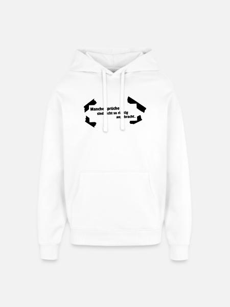 Sayings not appropriate - Oversized Unisex Hoodie by Stanley/Stella - white