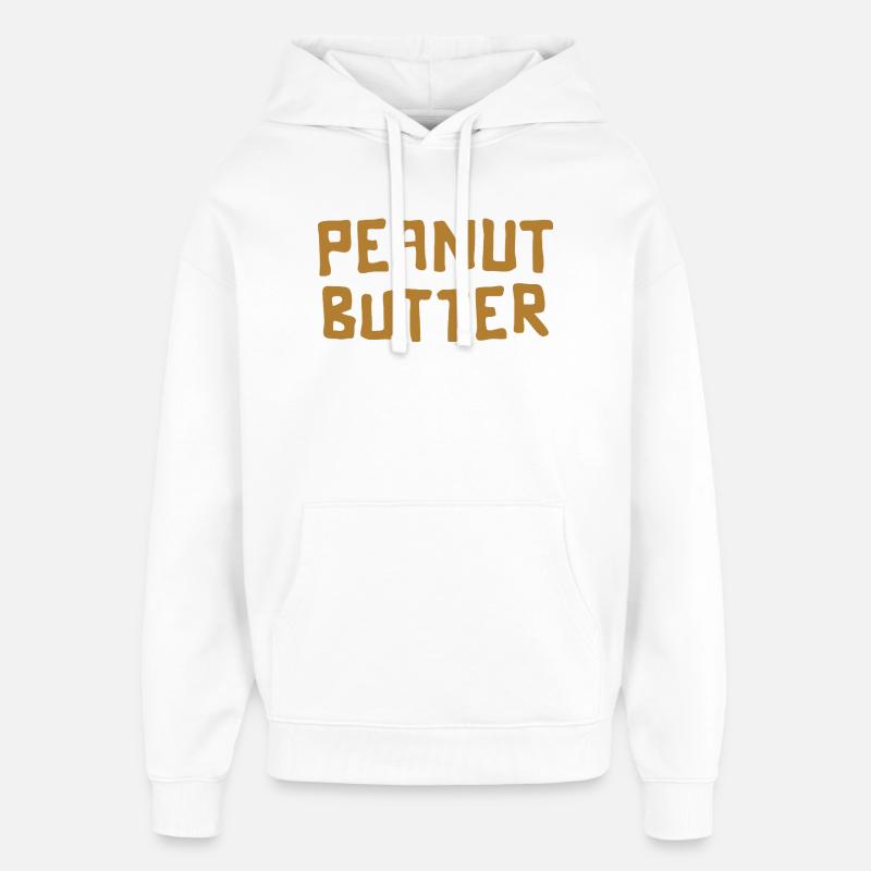 Pâte d’arachide 🥜 - Sweat à capuche unisexe Stanley/Stella Oversized - blanc