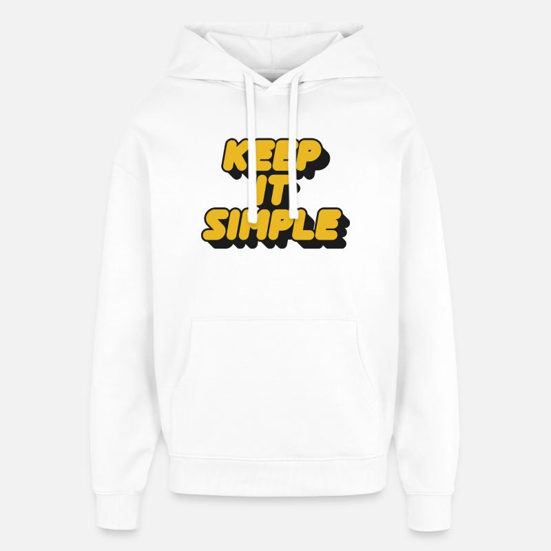 Keep It Simple Retro Bold - Oversized Unisex Hoodie von Stanley/Stella - Weiß