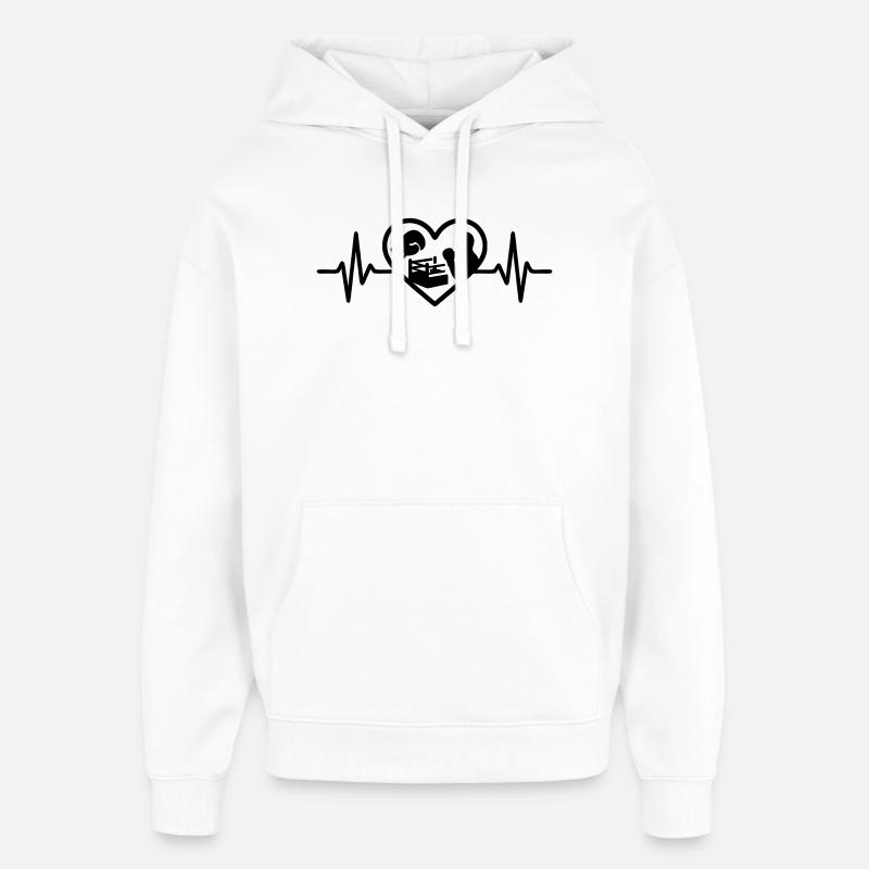 Boxen Herz Handschuh Ring Silhouette - Oversized Unisex Hoodie von Stanley/Stella - Weiß