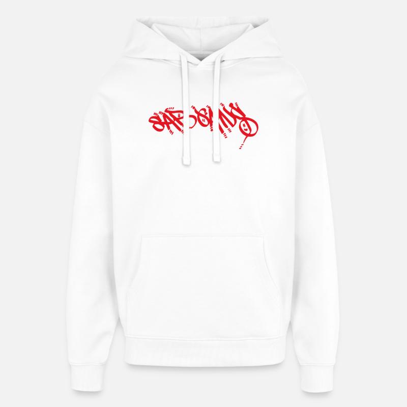 Sargans Pullovoer - Sweat à capuche unisexe Stanley/Stella Oversized - blanc