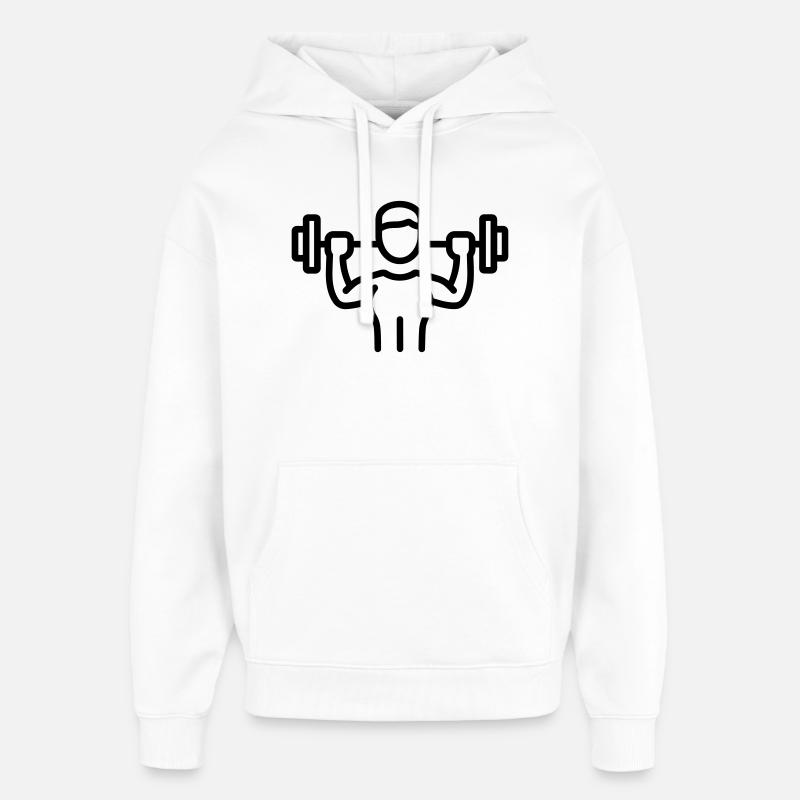 musculation - Sweat à capuche unisexe Stanley/Stella Oversized - blanc