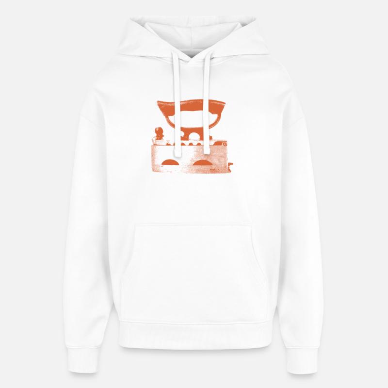 Fer antique - Sweat à capuche unisexe Stanley/Stella Oversized - blanc