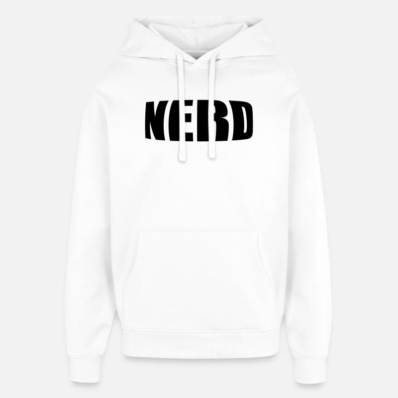 NERD - Oversized Unisex Hoodie von Stanley/Stella - Weiß