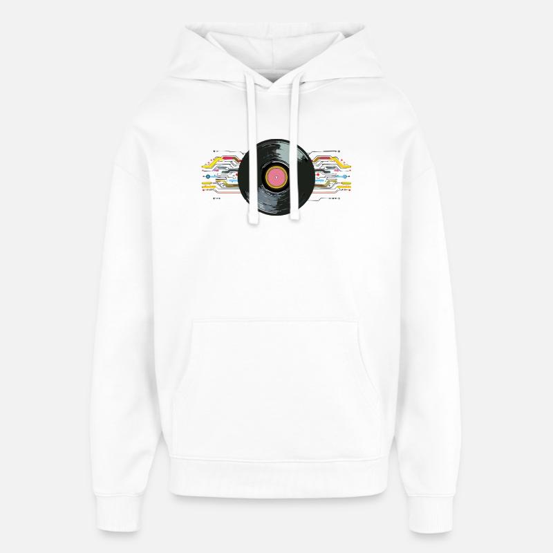 Vinyl_2 - Sweat à capuche unisexe Stanley/Stella Oversized - blanc