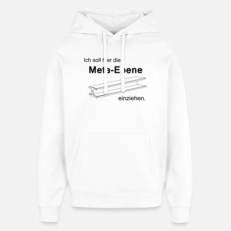 Méta-niveau - Sweat à capuche unisexe Stanley/Stella Oversized - blanc