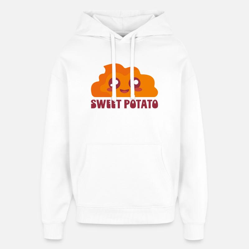 Patate douce dessin animé mignon - Sweat à capuche unisexe Stanley/Stella Oversized - blanc